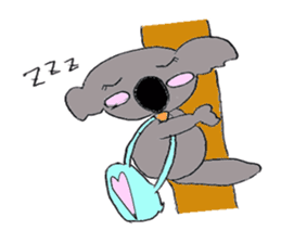 lovely cute pig going out with bag sticker #4878047