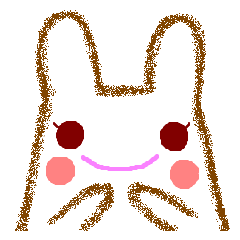 I sticker a rabbit pleasantly