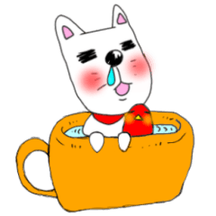 kawaii snotty-nosed child dog