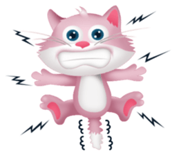 Pinkat : A Cat Loves Music and Puppy sticker #4878587