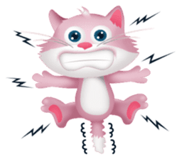 Pinkat : A Cat Loves Music and Puppy sticker #4878587