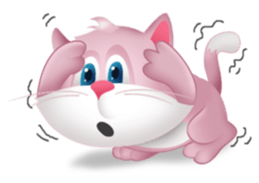 Pinkat : A Cat Loves Music and Puppy sticker #4878599