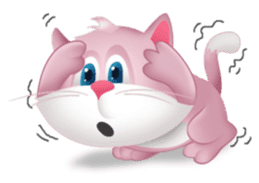 Pinkat : A Cat Loves Music and Puppy sticker #4878599