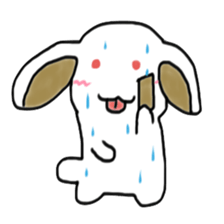 Rabbit say witty remark of money sticker #4878659