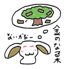 Rabbit say witty remark of money sticker #4878680