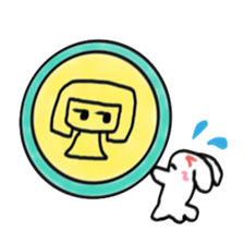 Rabbit say witty remark of money sticker #4878683