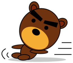 Black Eyebrows Bear 4 sticker #4879515