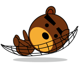 Black Eyebrows Bear 4 sticker #4879518