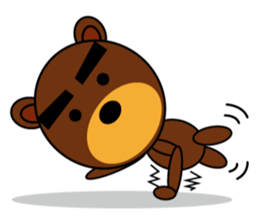 Black Eyebrows Bear 4 sticker #4879519