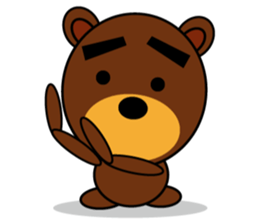 Black Eyebrows Bear 4 sticker #4879524
