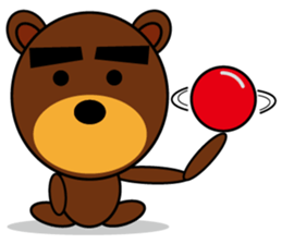 Black Eyebrows Bear 4 sticker #4879526