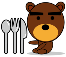 Black Eyebrows Bear 4 sticker #4879527