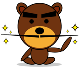 Black Eyebrows Bear 4 sticker #4879531