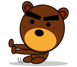 Black Eyebrows Bear 4 sticker #4879535