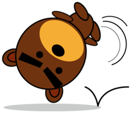 Black Eyebrows Bear 4 sticker #4879536