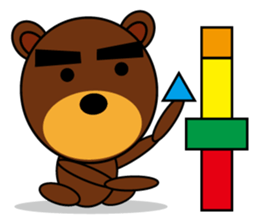 Black Eyebrows Bear 4 sticker #4879539