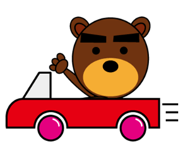 Black Eyebrows Bear 4 sticker #4879541