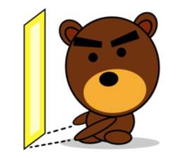 Black Eyebrows Bear 4 sticker #4879542