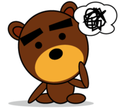 Black Eyebrows Bear 4 sticker #4879544