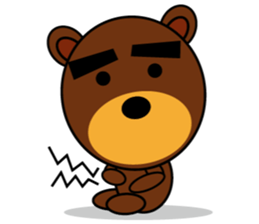 Black Eyebrows Bear 4 sticker #4879547
