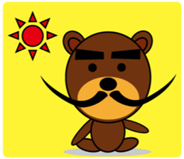 Black Eyebrows Bear 4 sticker #4879548