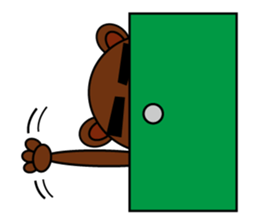 Black Eyebrows Bear 4 sticker #4879551