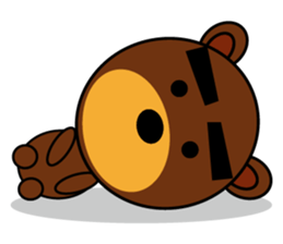 Black Eyebrows Bear 3 sticker #4879552