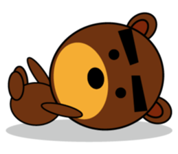 Black Eyebrows Bear 3 sticker #4879553