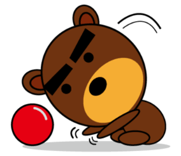 Black Eyebrows Bear 3 sticker #4879556