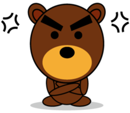 Black Eyebrows Bear 3 sticker #4879562