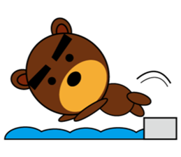 Black Eyebrows Bear 3 sticker #4879563