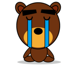 Black Eyebrows Bear 3 sticker #4879566