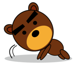 Black Eyebrows Bear 3 sticker #4879568