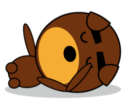 Black Eyebrows Bear 3 sticker #4879572