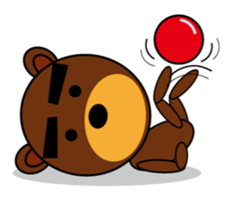 Black Eyebrows Bear 3 sticker #4879577