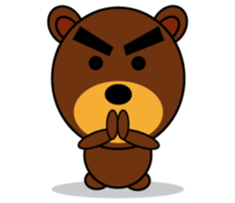 Black Eyebrows Bear 3 sticker #4879578