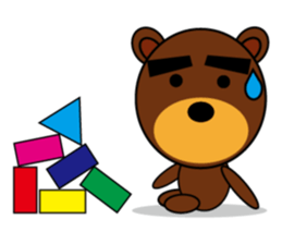 Black Eyebrows Bear 3 sticker #4879580