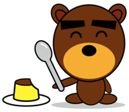 Black Eyebrows Bear 3 sticker #4879581