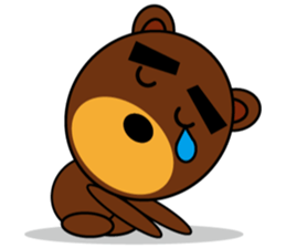 Black Eyebrows Bear 3 sticker #4879584