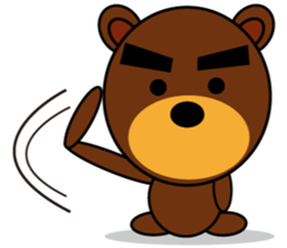Black Eyebrows Bear 3 sticker #4879587