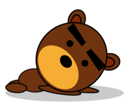 Black Eyebrows Bear 3 sticker #4879590