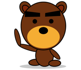 Black Eyebrows Bear 3 sticker #4879591