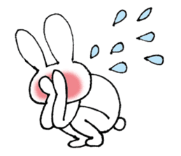 Eyes narrow rabbit sticker #4884425