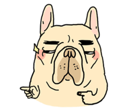 Half Sugar without ice frenchbulldog sticker #4884669