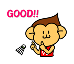 Badminton monkey sticker #4885088