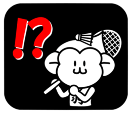 Badminton monkey sticker #4885098