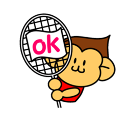 Badminton monkey sticker #4885102