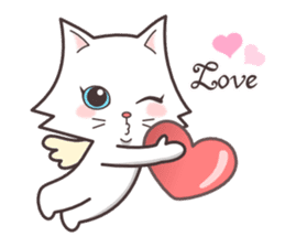cute cat small snow(Warm conversation) sticker #4887838
