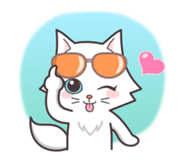 cute cat small snow(Warm conversation) sticker #4887856