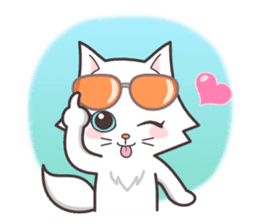 cute cat small snow(Warm conversation) sticker #4887856
